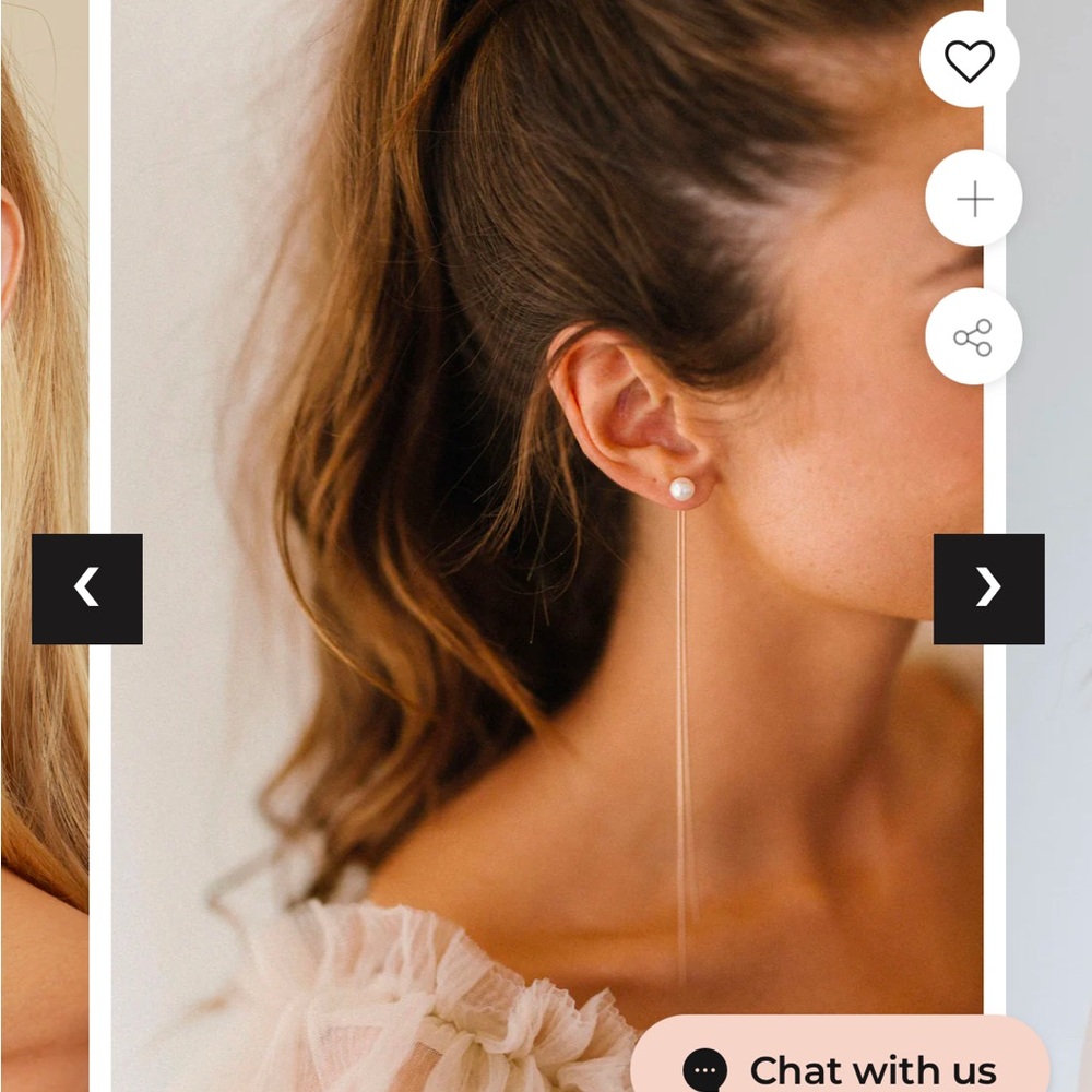 Untamed Petals Viola Modern Pearl Drop Earrings